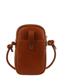 Front Pocket Crossbody Bag Cell Phone Purse LMS204 BROWN